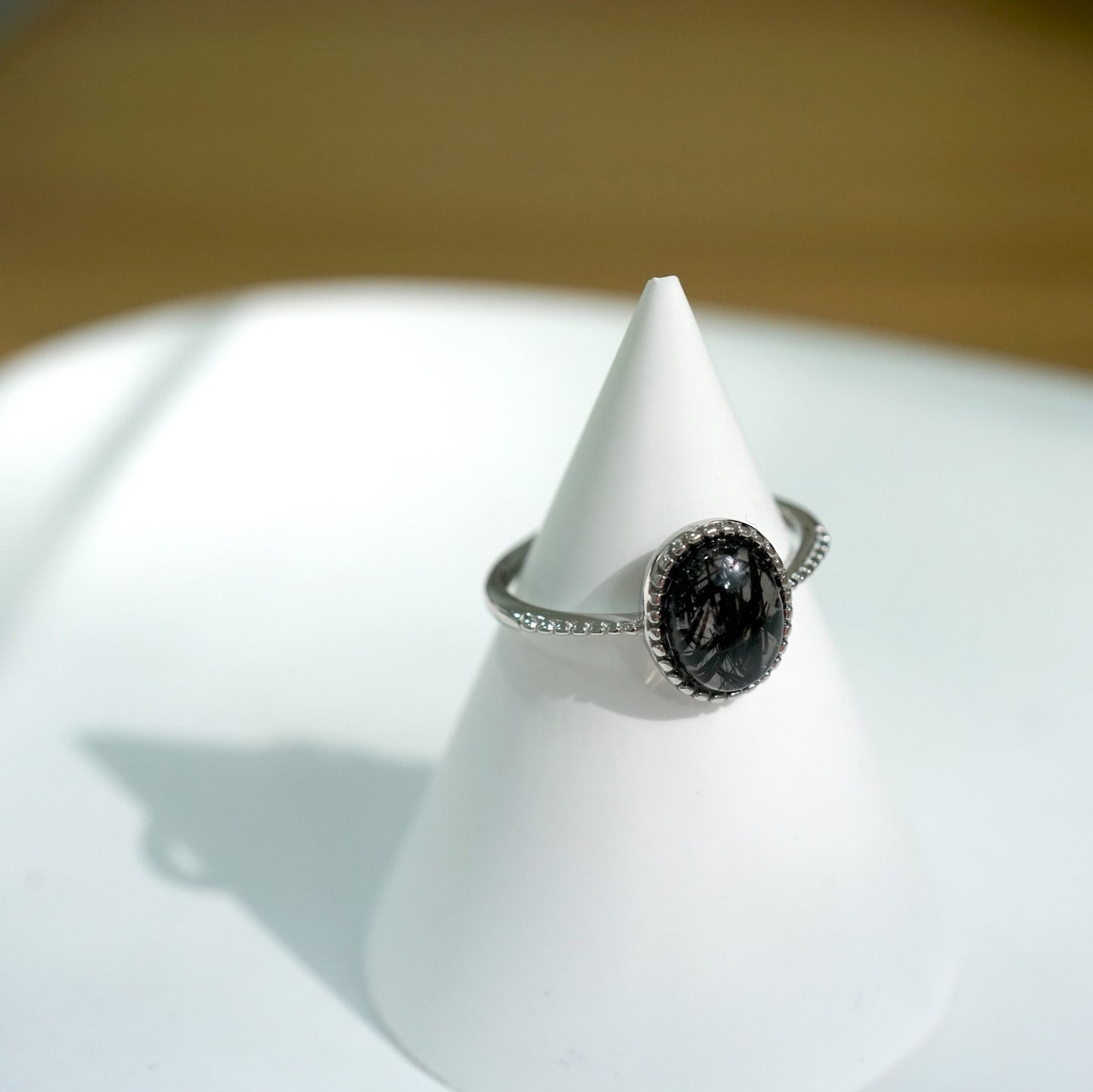 Black Rutilated Quartz Ring 003