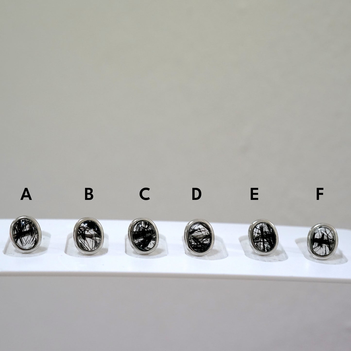 Black Rutilated Quartz Ear Studs
