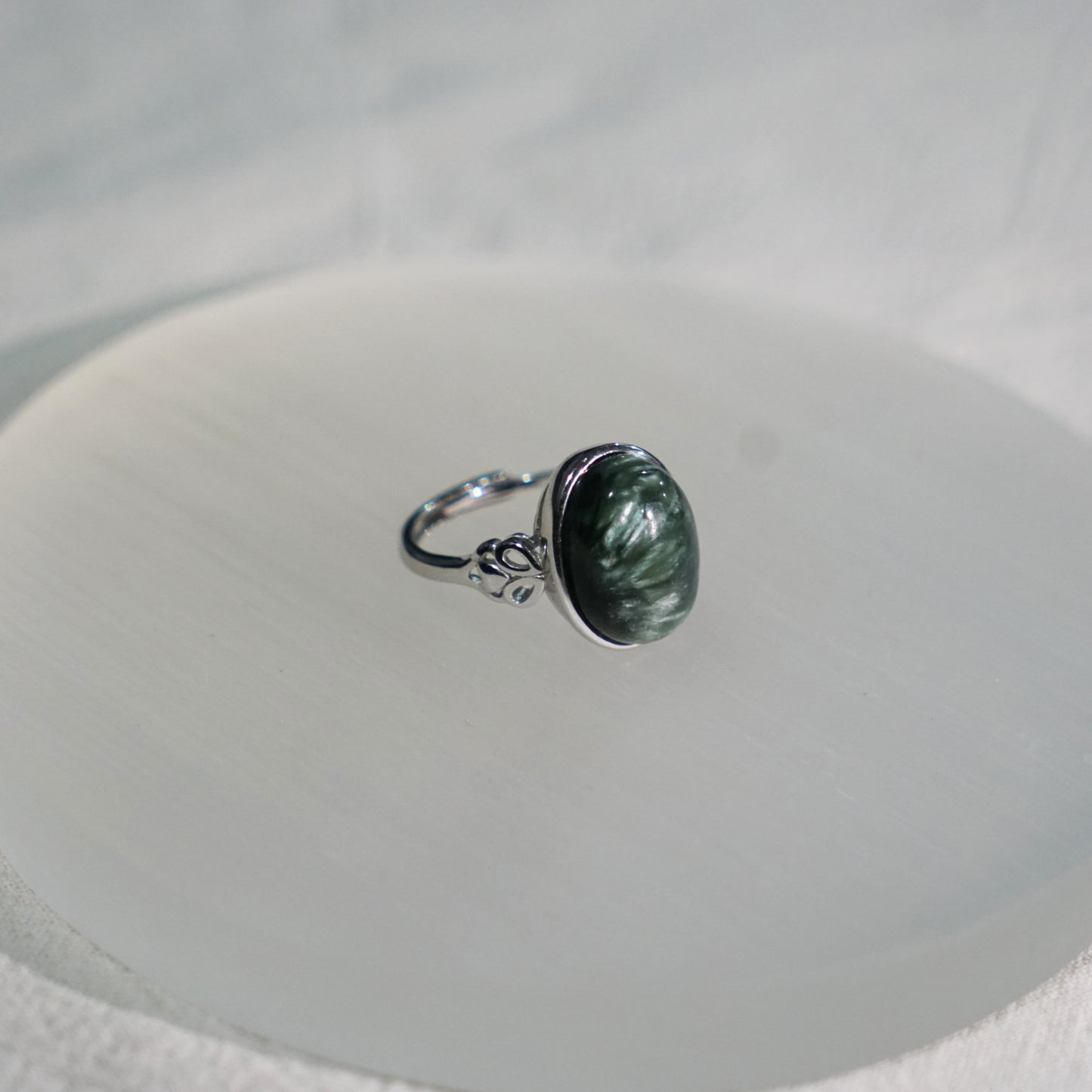Green Seraphinite Ring