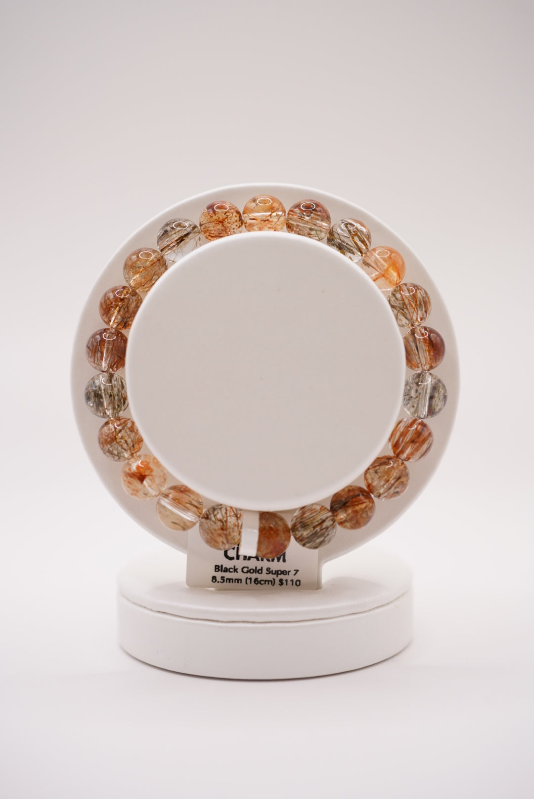 Black Gold Super 7 Plain Bracelet