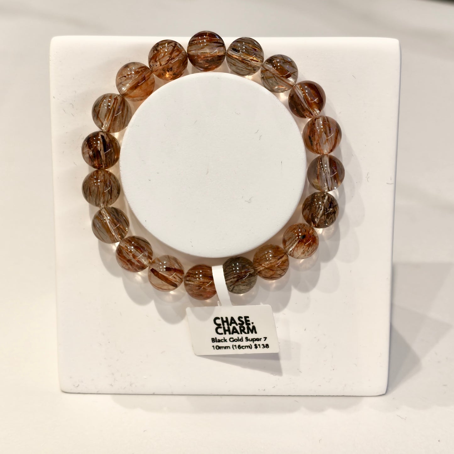 Black Gold Super 7 Plain Bracelet