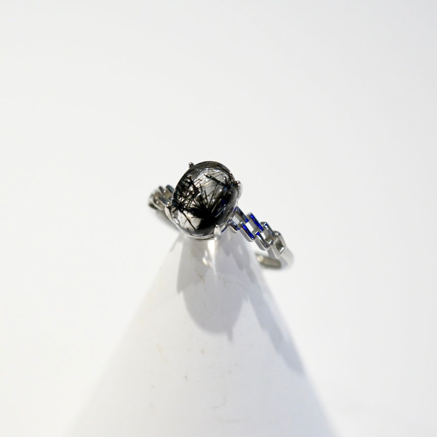 Black Rutilated Quartz Ring 006