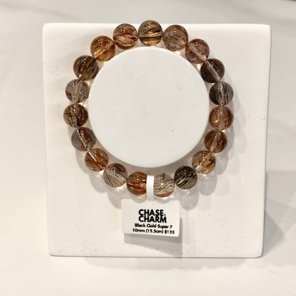 Black Gold Super 7 Plain Bracelet