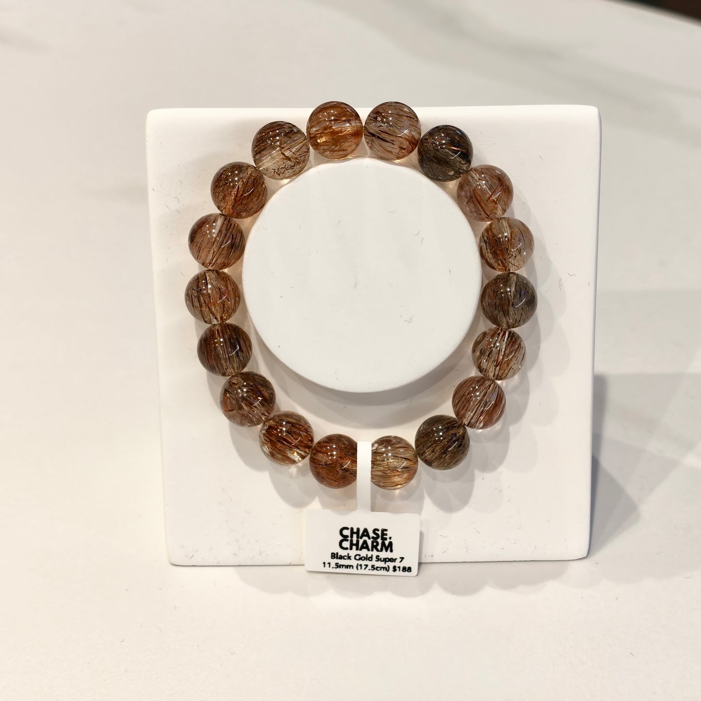 Black Gold Super 7 Plain Bracelet