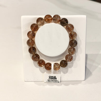 Black Gold Super 7 Plain Bracelet