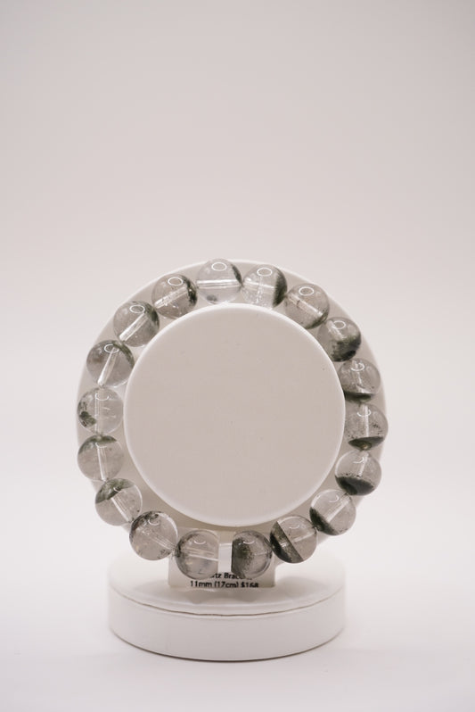 Green Phantom Quartz Plain Bracelet