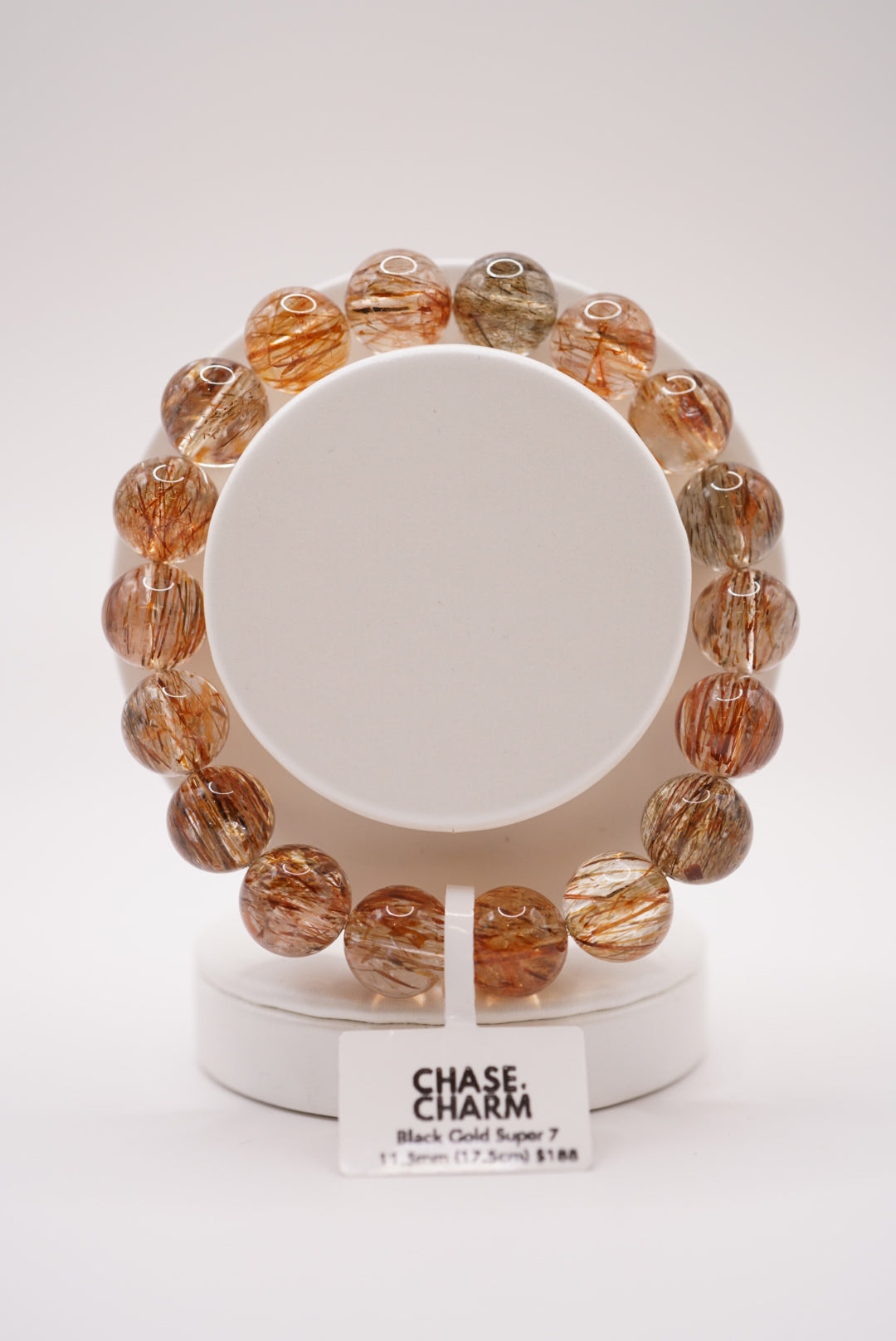 Black Gold Super 7 Plain Bracelet