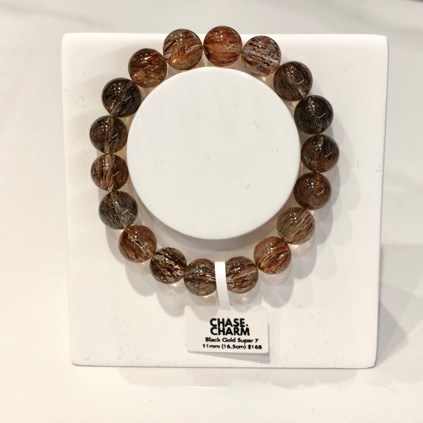 Black Gold Super 7 Plain Bracelet