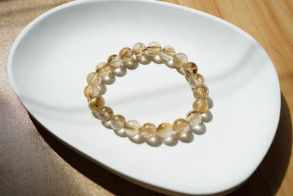 Copper Rutilated Quartz Bracelet