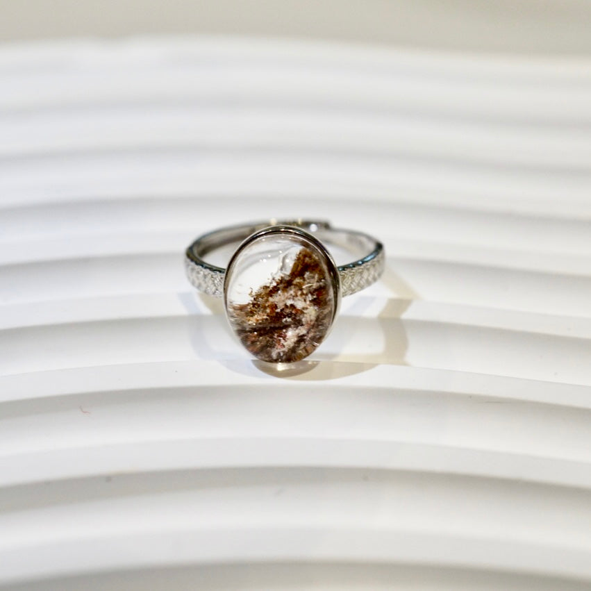 Dusty Pink Rose Garden Quartz Ring