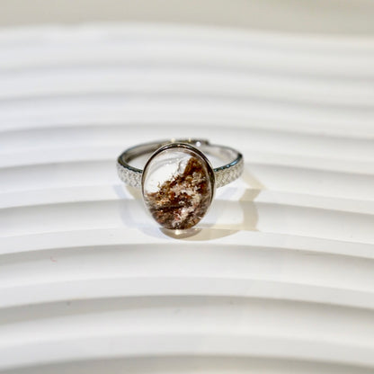 Dusty Pink Rose Garden Quartz Ring