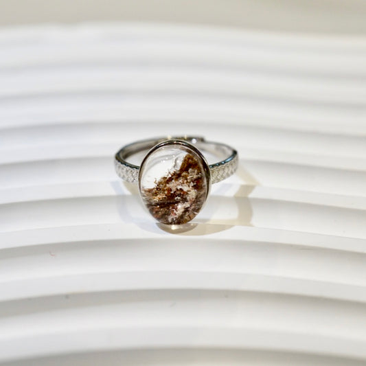 Dusty Pink Rose Garden Quartz Ring