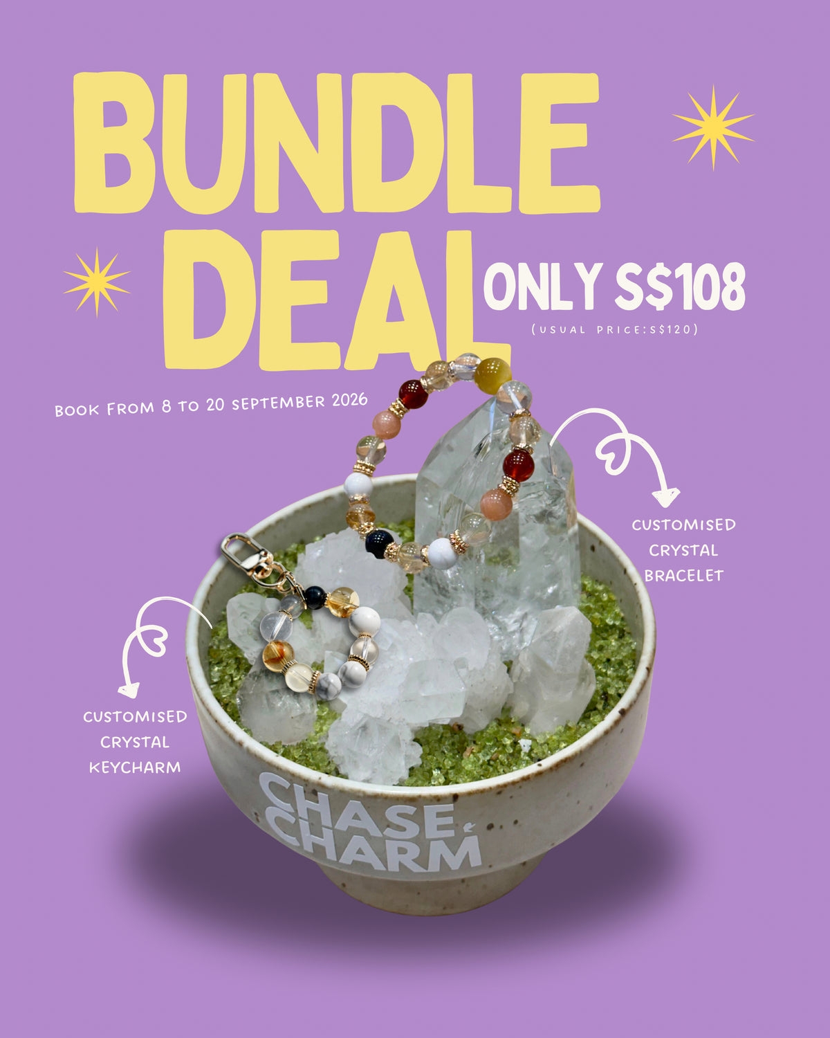 Bundle Deal: Bracelet & Keychain Customisation Session