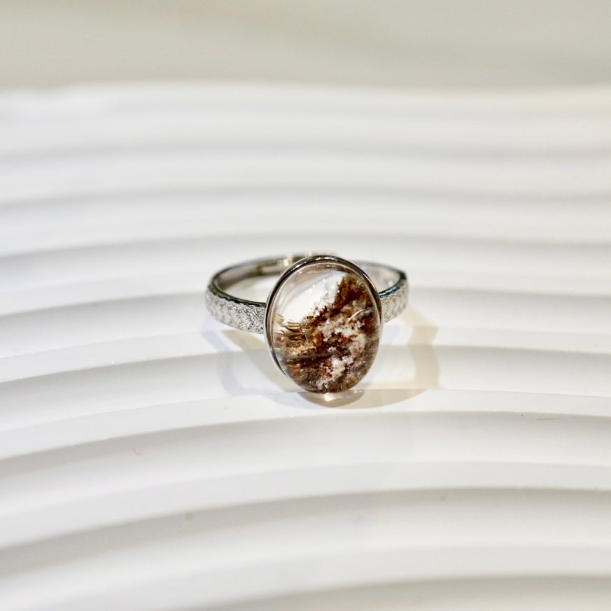 Dusty Pink Rose Garden Quartz Ring