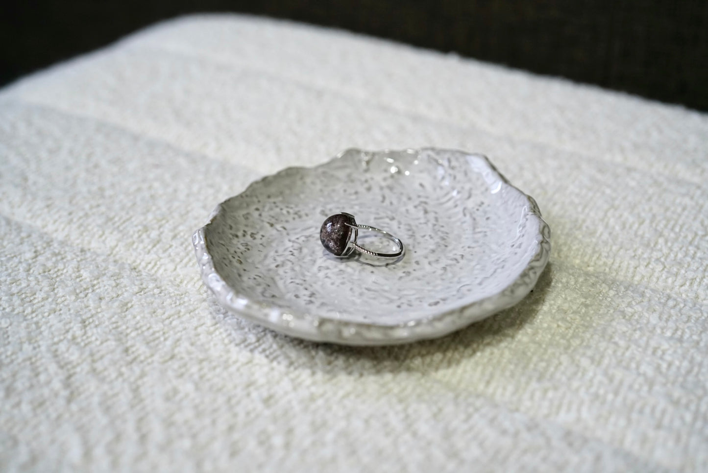 Round Deep Red Garden Quartz Ring
