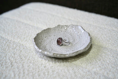 Oval Deep Red Garden Quartz Ring