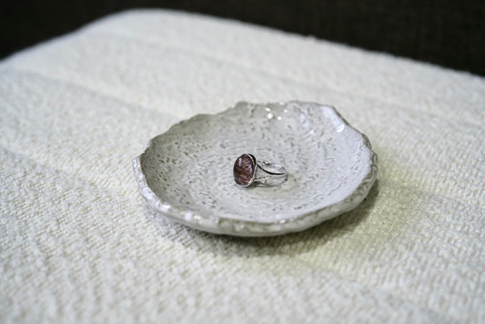 Oval Deep Red Garden Quartz Ring