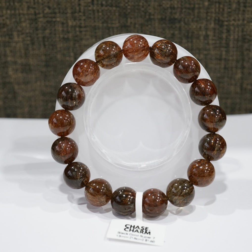 Black Gold Super 7 Plain Bracelet