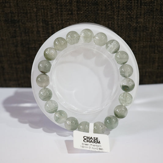 Green Phantom Quartz Plain Bracelet