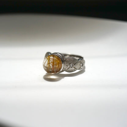 Copper Rutilated Quartz Ring 002