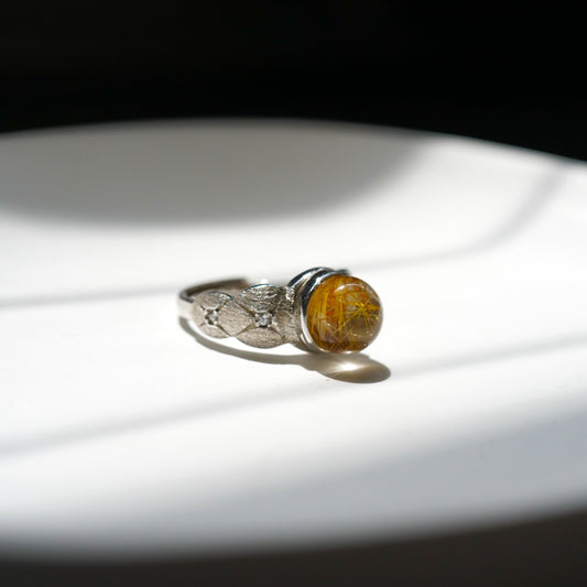 Copper Rutilated Quartz Ring 002