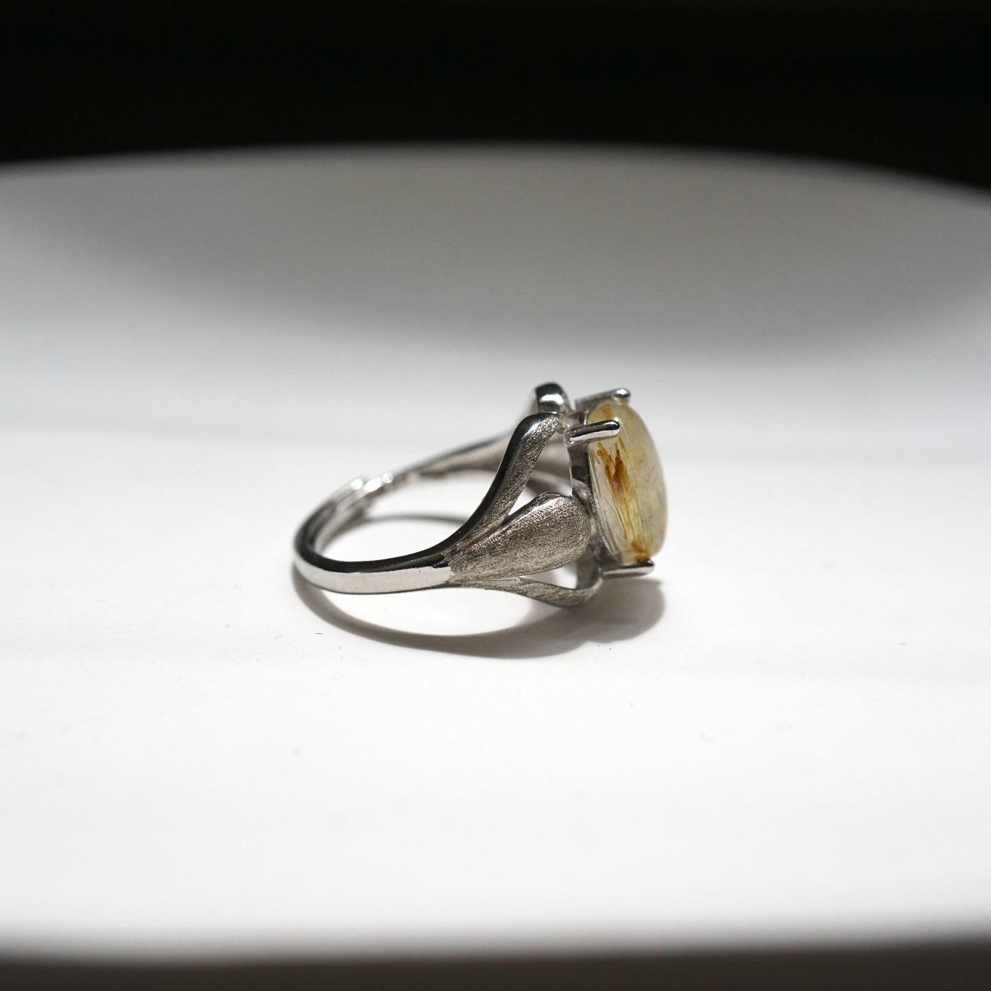 Gold Rutilated Quartz Ring 005