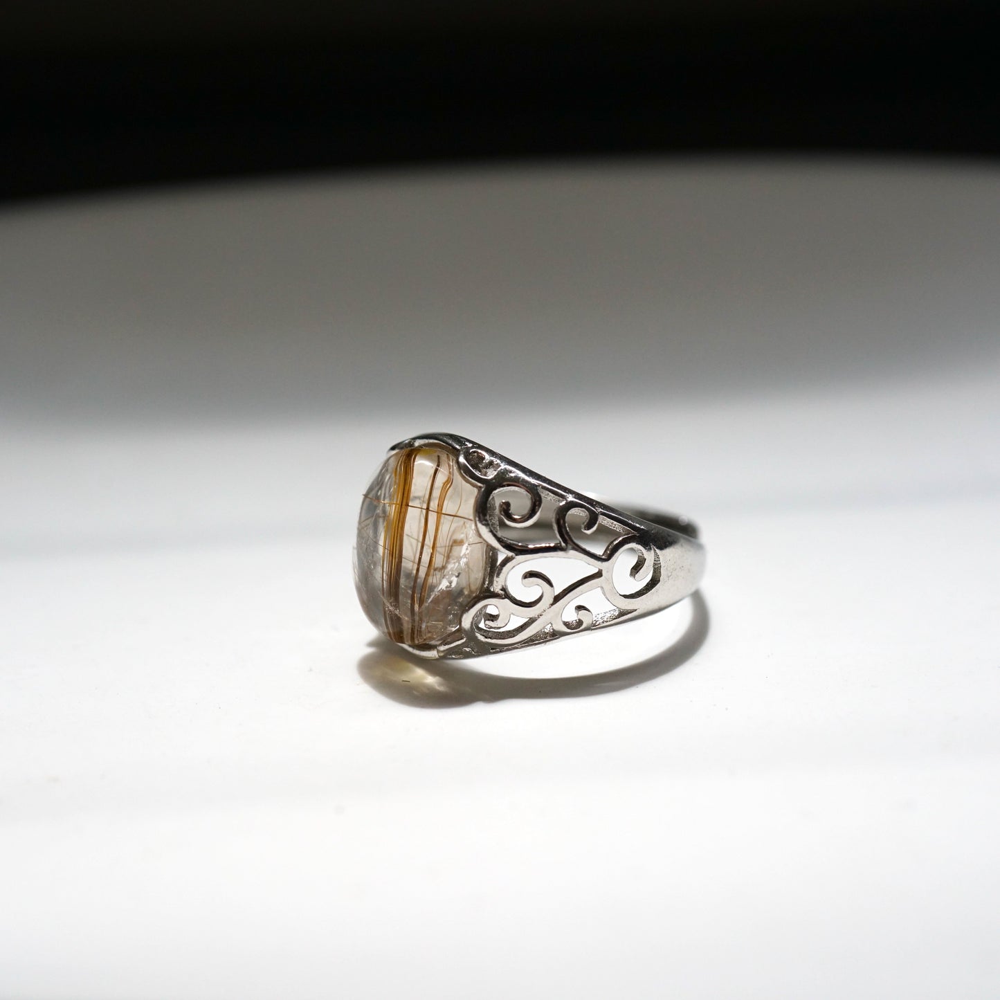 Copper Rutilated Quartz Ring 001