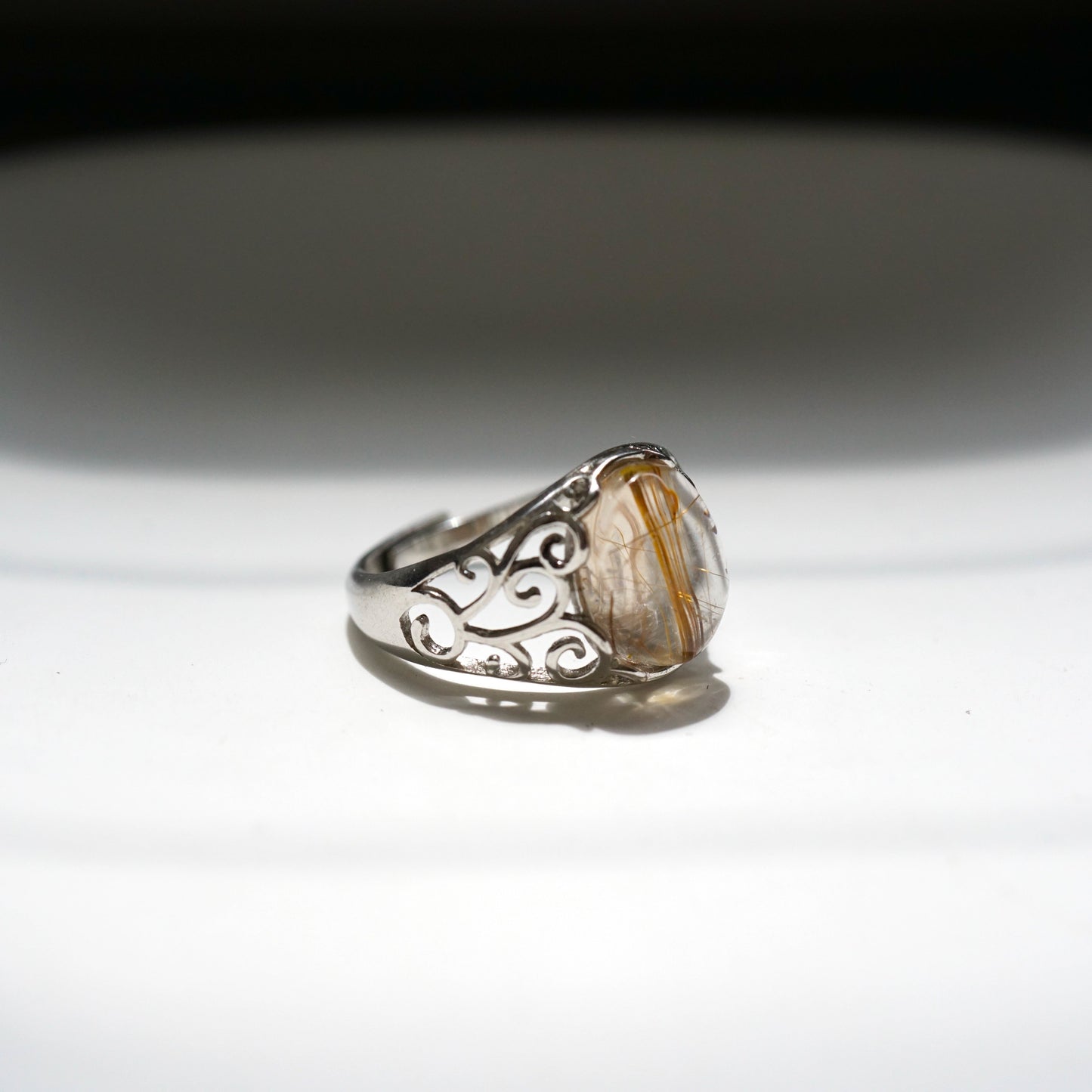 Copper Rutilated Quartz Ring 001