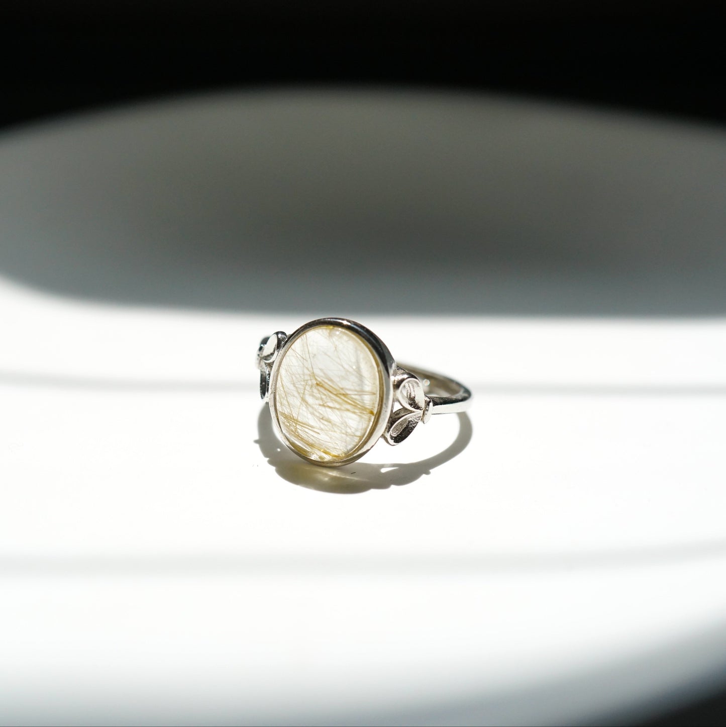 Gold Rutilated Quartz Ring 003