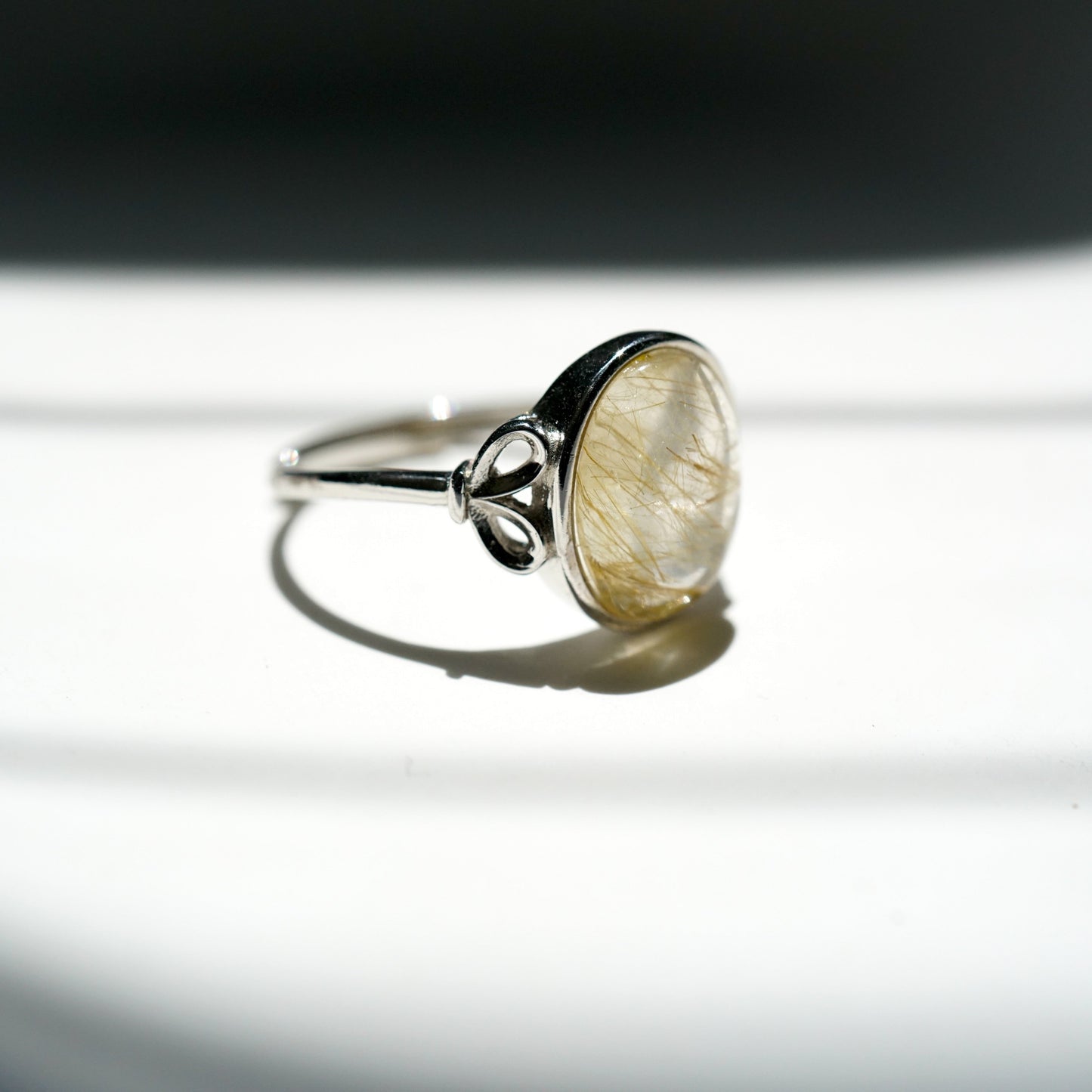 Gold Rutilated Quartz Ring 003
