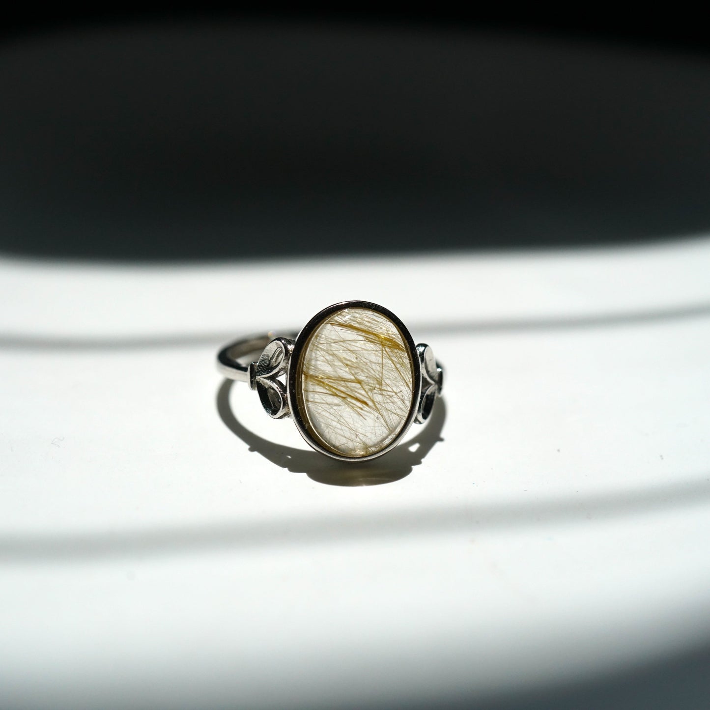 Gold Rutilated Quartz Ring 003