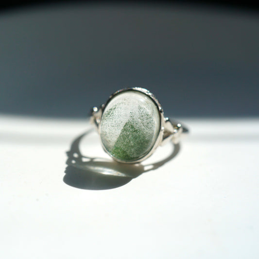 Green Phantom Garden Quartz Ring 004