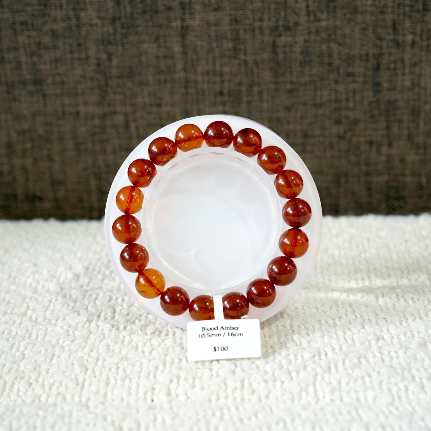 Blood Amber Bracelet
