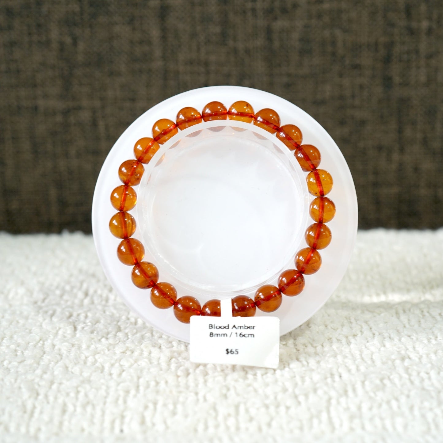 Blood Amber Bracelet