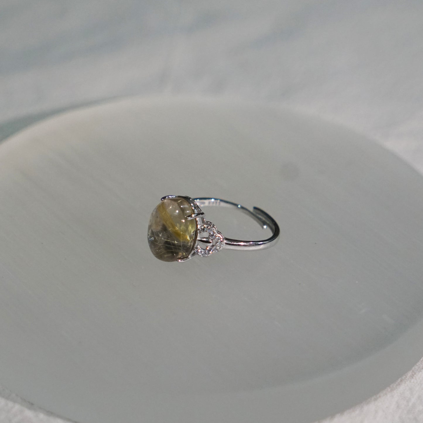 Golden Rutilated Quartz Ring