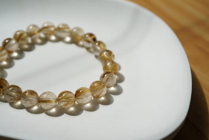 Copper Rutilated Quartz Bracelet